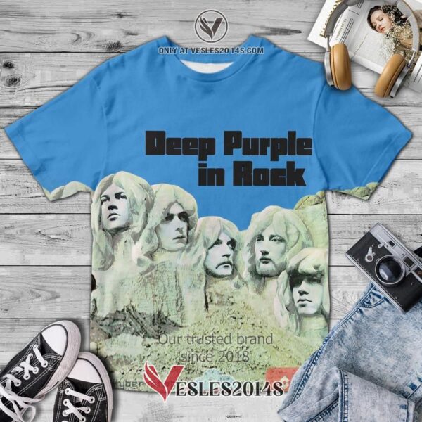 Deep Purple band Deep Purple in Rock Album 3D T-Shirt, Unique Gifts For Music Lovers - Vesles2014S