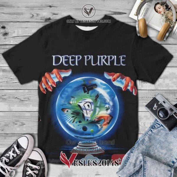 Deep Purple band Slaves and Masters Album 3D T-Shirt, Unique Gifts For Music Lovers - Vesles2014S