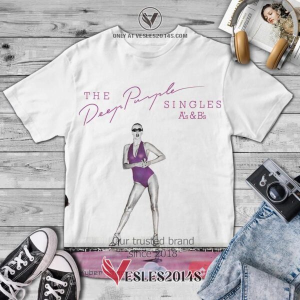 Deep Purple band The Deep Purple Singles A's & B's Album 3D T-Shirt, Unique Gifts For Music Lovers - Vesles2014S