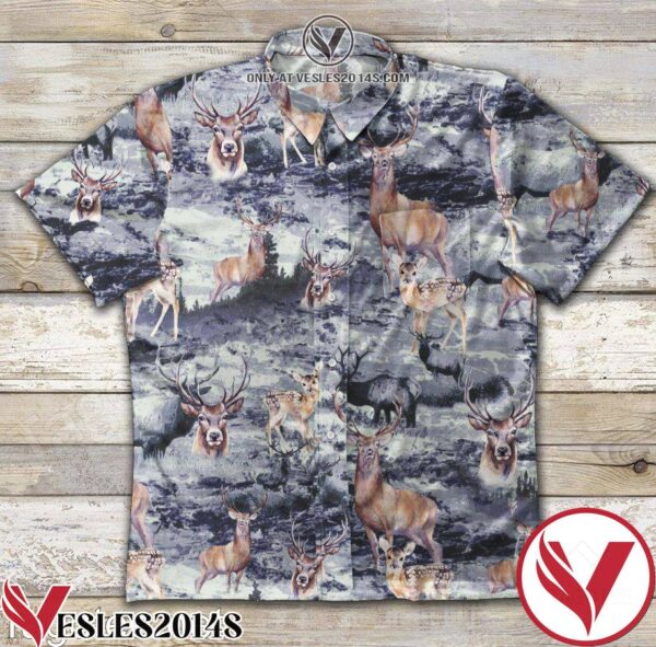 Deer Hunting In The Forest Vintage Hawaiian Shirt, Unique Gifts For Friends - Vesles2014S 1