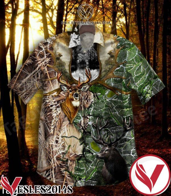 Deer Hunting Vintage Hawaiian Shirt, Unique Gifts For Friends - Vesles2014S 1