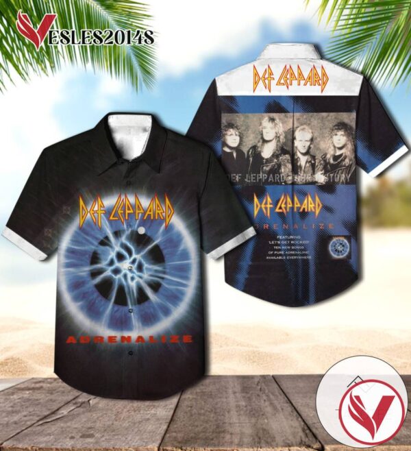 Def Leppard Adrenalize Album Cover Hawaiian Shirt, Best Gift For Music Lovers Vesles2014S