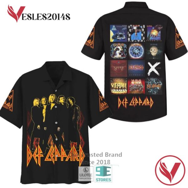 Def Leppard Album Covers Hawaiian Shirt, Best Gift For Music Lovers Vesles2014S