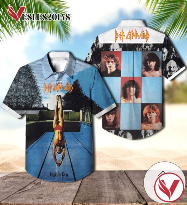 Def Leppard High ‘n' Dry Album Cover Hawaiian Shirt, Best Gift For Music Lovers Vesles2014S