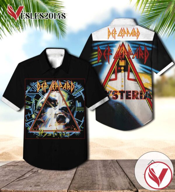 Def Leppard Hysteria Album Cover Hawaiian Shirt, Best Gift For Music Lovers Vesles2014S
