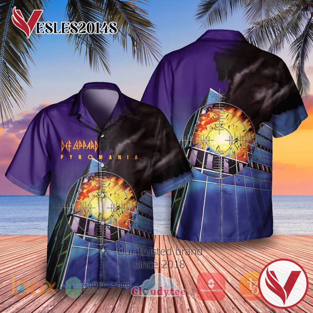 Def Leppard Pyromania Album Hawaiian Shirt, Best Gift For Music Lovers Vesles2014S