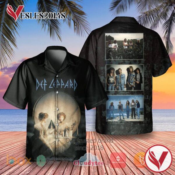 Def Leppard Retro Active Album, Black Hawaiian Shirt, Best Gift For Music Lovers Vesles2014S