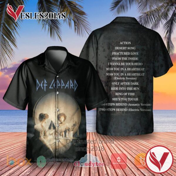 Def Leppard Retro Active Album Hawaiian Shirt, Best Gift For Music Lovers Vesles2014S