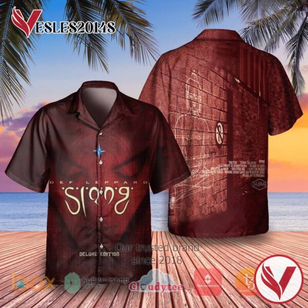Def Leppard Slang Album Hawaiian Shirt, Best Gift For Music Lovers Vesles2014S
