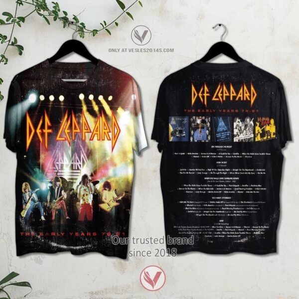 Def Leppard The Early Year Album 3D Shirt – LIMITED EDITION