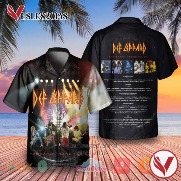 Def Leppard The Early Years Album Hawaiian Shirt, Best Gift For Music Lovers Vesles2014S