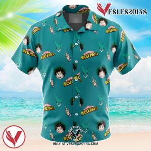 Deku My Hero Academia Hawaiian Button Up Shirt, Perfect Gifts For Anime Lovers - Vesles2014S