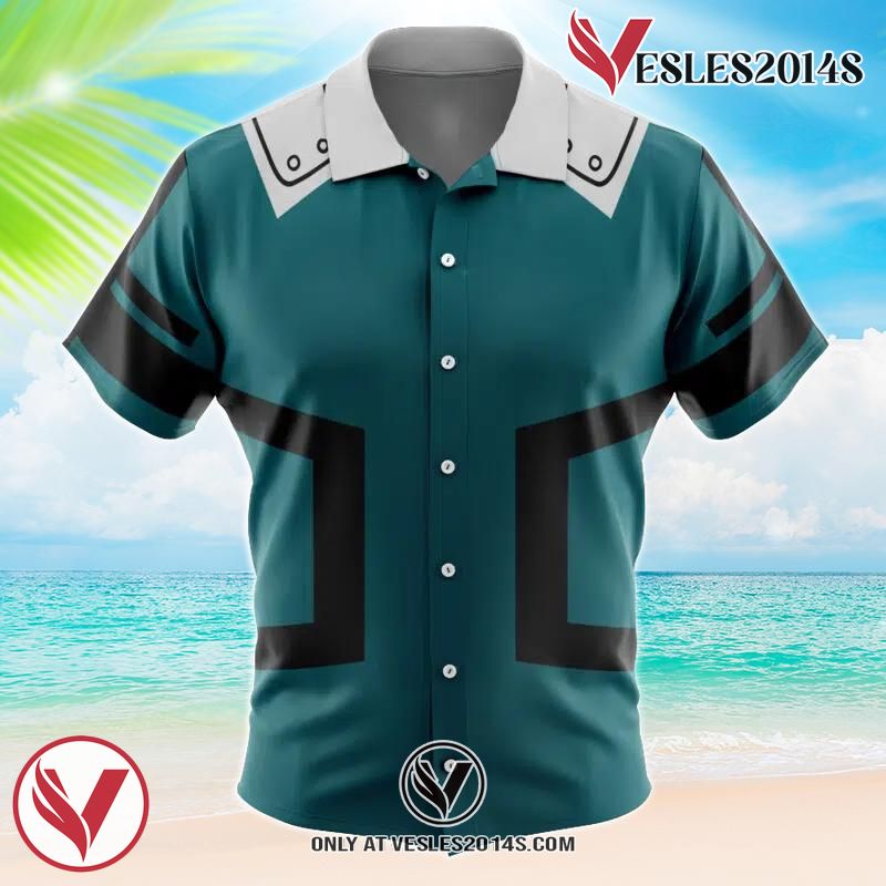 Deku My Hero Academia Hawaiian Button Up Shirt, Perfect Gifts For Anime Lovers - Vesles2014S mqY