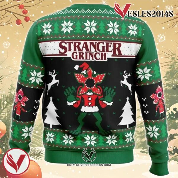Demogorgon Stranger Grinch Stranger Things Ugly Christmas Sweater, Unique Christmas Gift For Fans - Vesles2014S 1