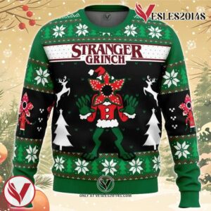 Demogorgon Stranger Grinch Stranger Things Ugly Christmas Sweater, Unique Christmas Gift For Fans - Vesles2014S