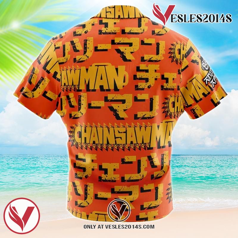 Denji Chainsaw Man Hawaiian Button Up Shirt, Perfect Gifts For Anime Lovers - Vesles2014S 1