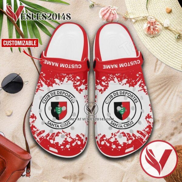 Deportes Santa Cruz Custom Name Crocs Clogs, Unique Footwear For Fans 1