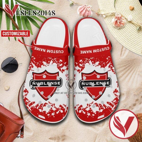 Deportivo Nublense Custom Name Crocs Clogs, Unique Footwear For Fans 1