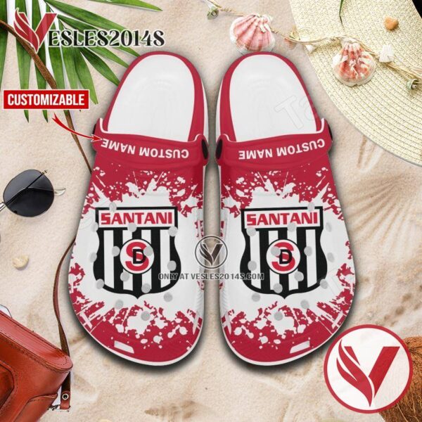 Deportivo Santani Custom Name Crocs Clogs, Unique Footwear For Fans 1
