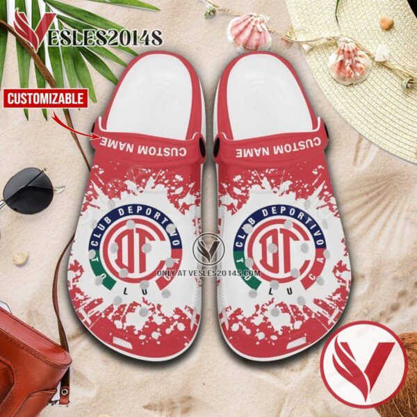 Deportivo Toluca Logo Custom Crocs Clogs, Unique Footwear For Fans 1