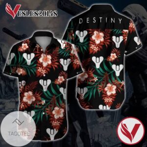 Destiny Hawaiian Graphic Print Short Sleeve Hawaiian Casual Shirt Vesles2014S