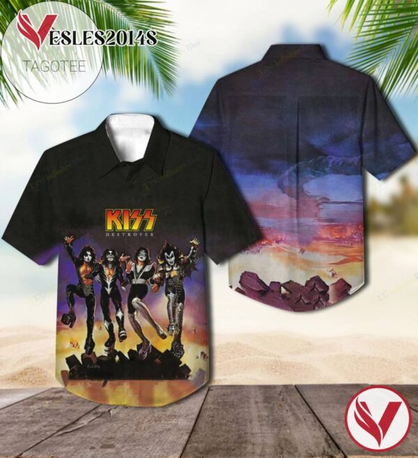 Destroyer Studio Album By Kiss Hawaiian Shirt, Best Gift For Music Lovers Vesles2014S
