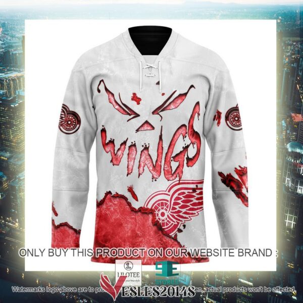 Detroit Red Wings Blood Personalized Hockey Jersey Shirt, Trending Gifts For Fans - Vesles2014s 2