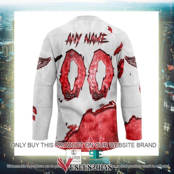 Detroit Red Wings Blood Personalized Hockey Jersey Shirt, Trending Gifts For Fans - Vesles2014s 3