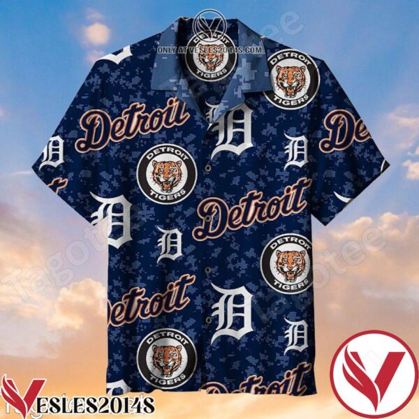 Detroit Tigers Baseball For Summer Navy Hawaiian Shirt, Unique Gifts For Friends - Vesles2014S 1