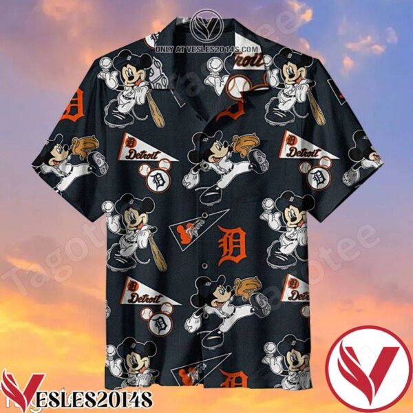 Detroit Tigers Mickey Mouse Hawaiian Shirt, Unique Gifts For Friends - Vesles2014S 1