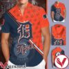 Detroit Tigers Orange Cobalt Hawaiian Shirt And Short, Unique Gifts For Friends - Vesles2014S 1
