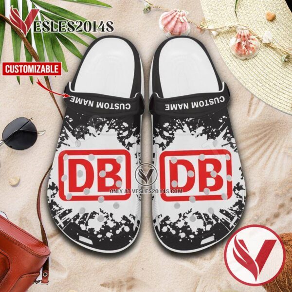 Deutsche Bahn Logo Crocs Clogs, Unique Footwear For Fans 1
