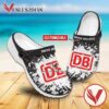 Deutsche Bahn Logo Crocs Clogs, Unique Footwear For Fans