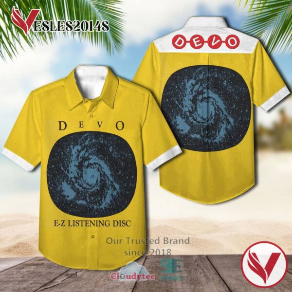 Devo E Z Listening Disc Album Hawaiian Casual Shirt, Best Gift For Music Lovers Vesles2014S