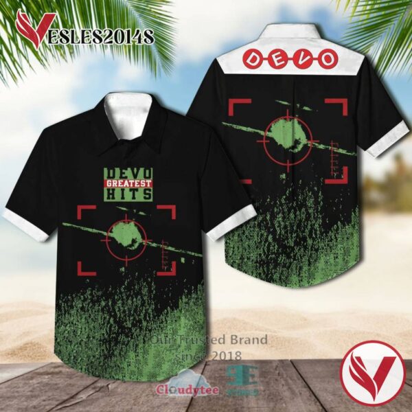 Devo Greatest Hits Album Hawaiian Casual Shirt, Best Gift For Music Lovers Vesles2014S