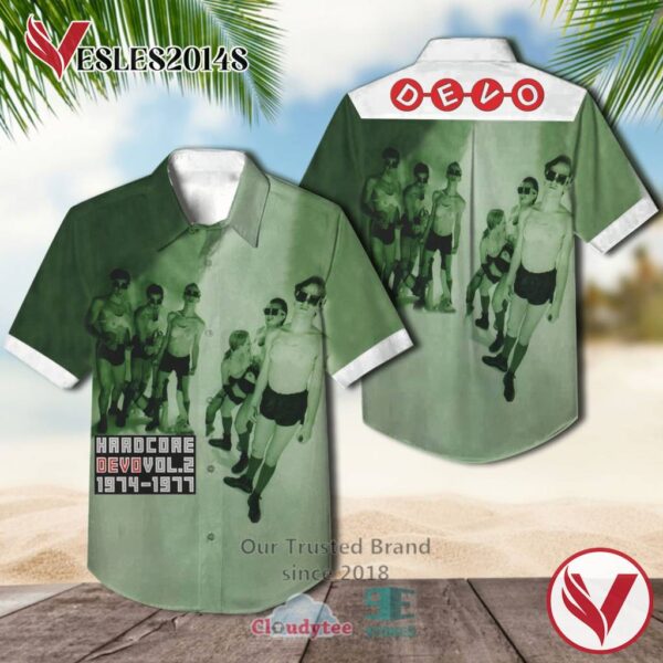 Devo Hardcore Devo Vol 2 1974 1977 Album Hawaiian Casual Shirt, Best Gift For Music Lovers Vesles2014S