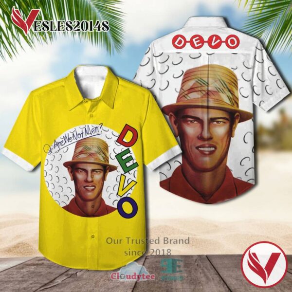 Devo Q Are We Not Men A We Are Devo Album Hawaiian Casual Shirt, Best Gift For Music Lovers Vesles2014S