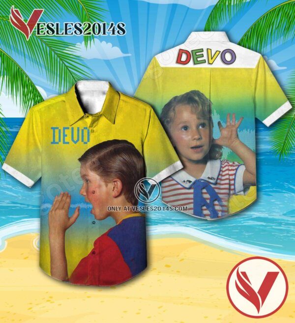 Devo Shout Album Cover Style 2 Hawaiian Shirt, Unique Gifts For Music Lovers - Vesles2014S