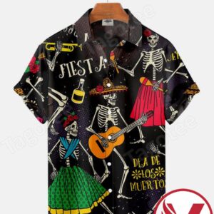 Dia De Los Muertos Mexican Halloween Hawaiian Shirt, Unique Gifts For Friends - Vesles2014S 1
