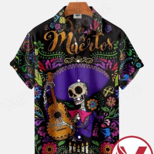 Dia De Los Muertos Poster Halloween Hawaiian Shirt, Unique Gifts For Friends - Vesles2014S 1