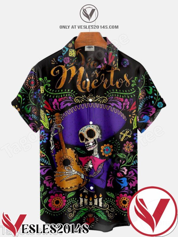 Dia De Los Muertos Poster Halloween Hawaiian Shirt, Unique Gifts For Friends - Vesles2014S 1