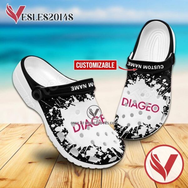 Diageo Logo Crocs Clogs, Unique Footwear For Fans