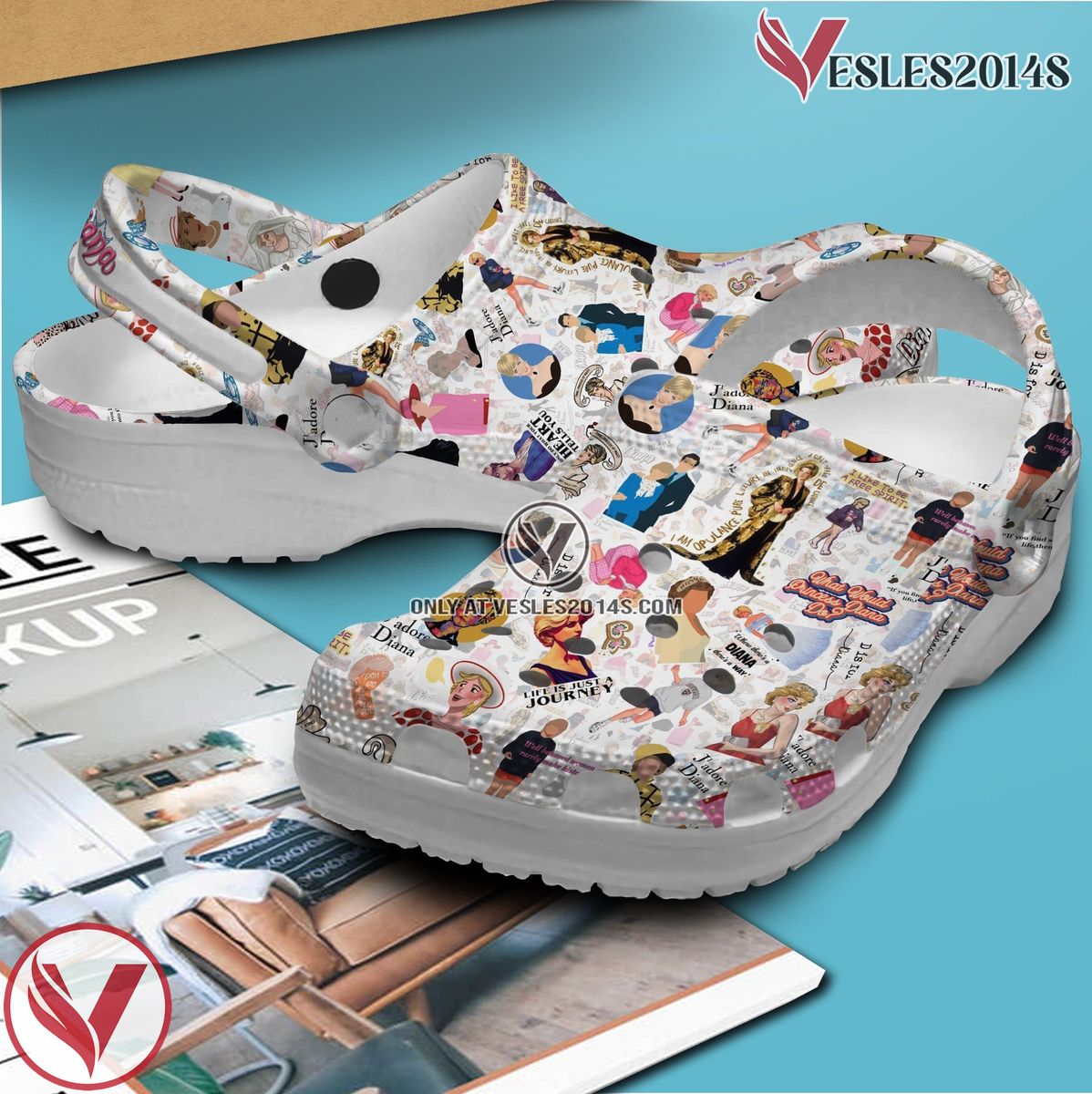 Diana Celebrity Crocs Crocband Clogs Shoes Comfortable For Men Women and Kids, Unique Gift From Vesles2014S