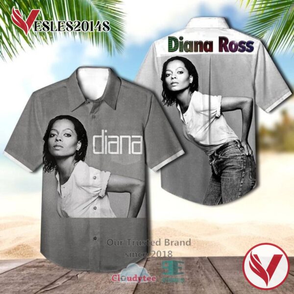 Diana Ross 1980 Albums Hawaiian Shirt, Best Gift For Music Lovers Vesles2014S