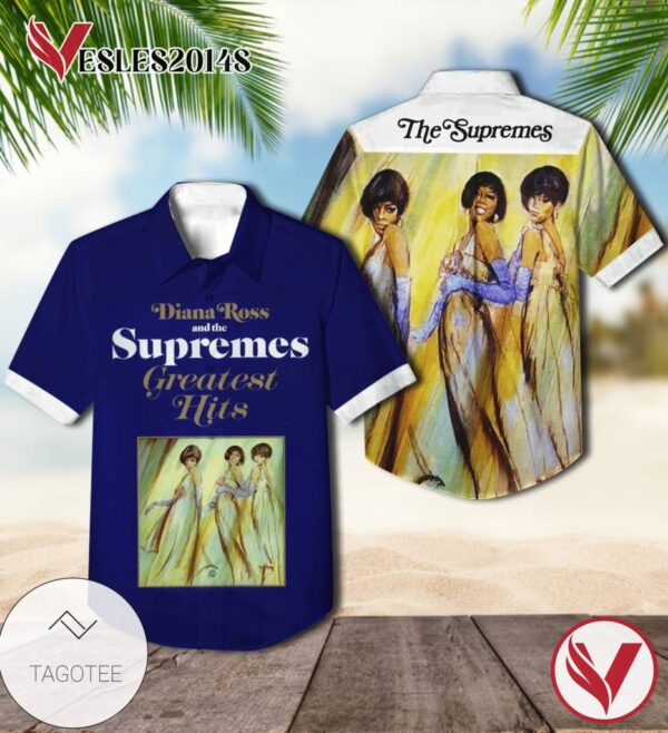Diana Ross And The Supremes Greatest Hits Album Cover Hawaiian Shirt, Best Gift For Music Lovers Vesles2014S