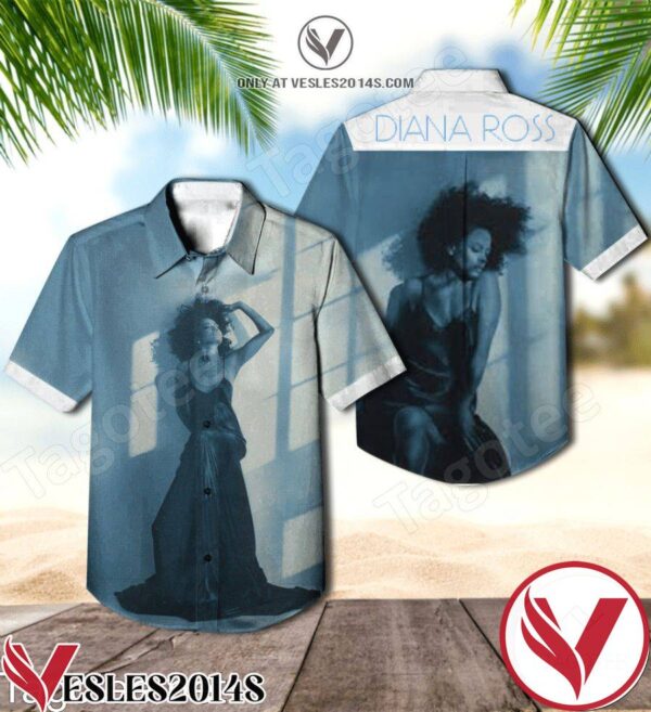 Diana Ross Blue Hawaiian Shirt, Unique Gifts For Friends - Vesles2014S 1