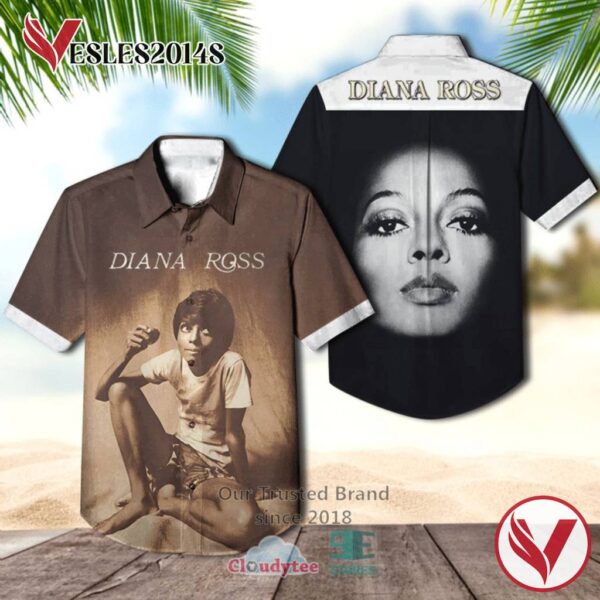 Diana Ross DR Album Hawaiian Shirt, Best Gift For Music Lovers Vesles2014S