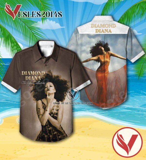 Diana Ross Diamond Diana The Legacy Collection Album Cover Hawaiian Shirt, Unique Gifts For Music Lovers - Vesles2014S