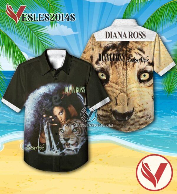 Diana Ross Eaten Alive Album Cover Hawaiian Shirt, Unique Gifts For Music Lovers - Vesles2014S