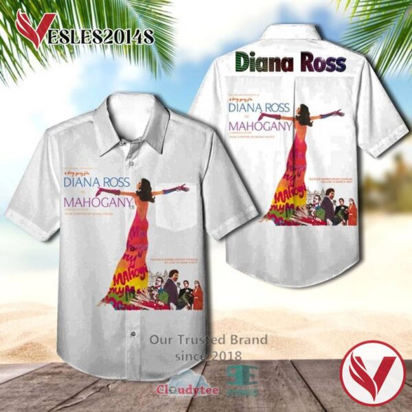 Diana Ross Mahogany Albums Hawaiian Shirt, Best Gift For Music Lovers Vesles2014S